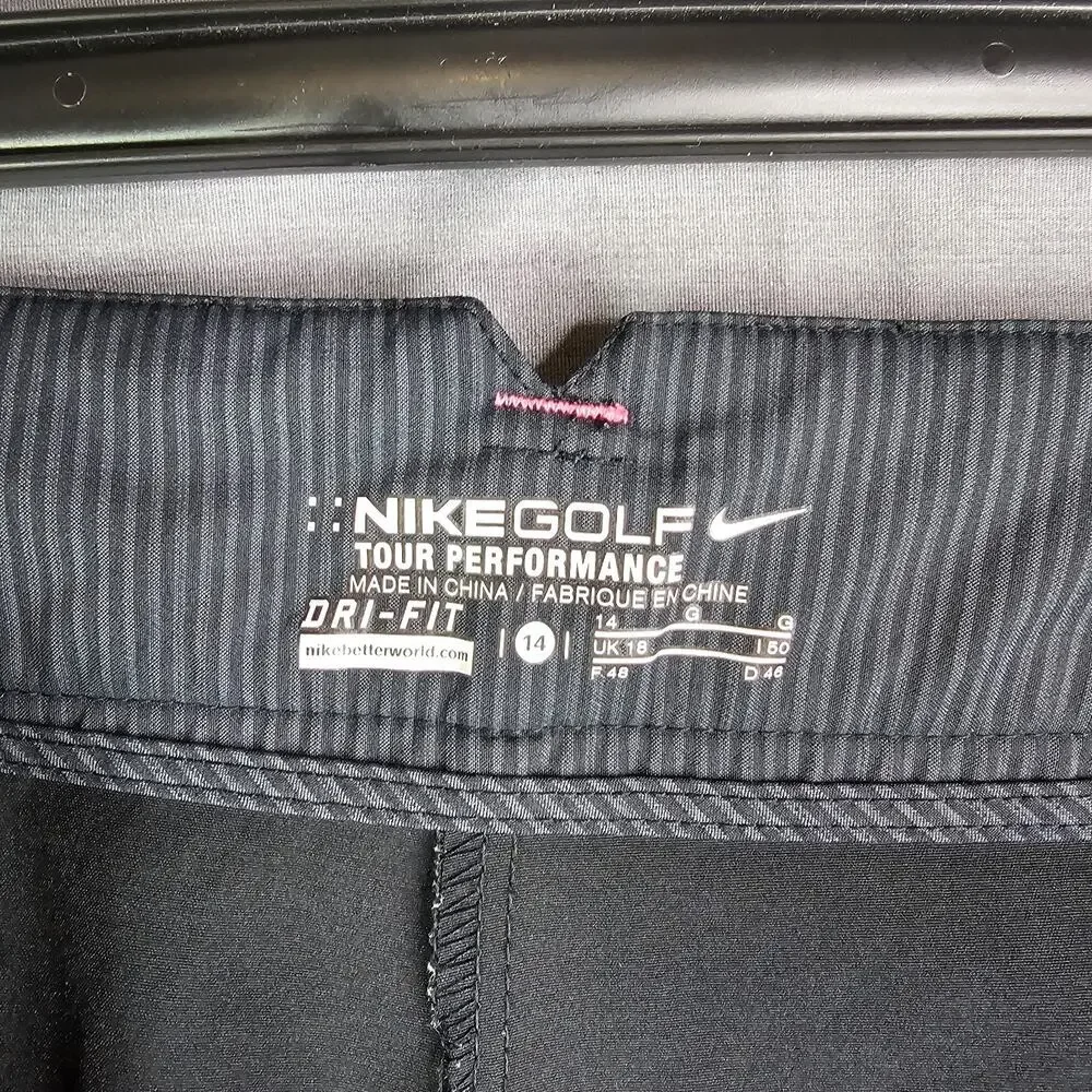 Nike Golf Dri-Fit Pinstripe Skort Black Women's Size 14